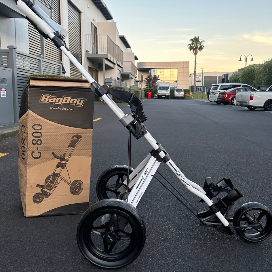 Bag Boy C800 Golf Trundler Golf Trolley quick release folding golf 3 Wheel push cart with drink holder