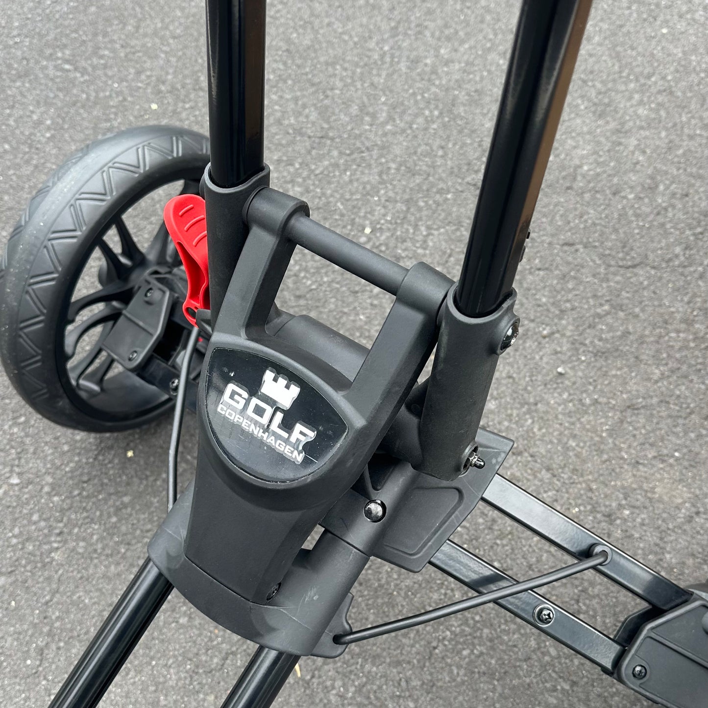 Golf COPENHAGEN Golf Trundler Foldable Golf Push Cart 3-Wheel Golf Trolley BK