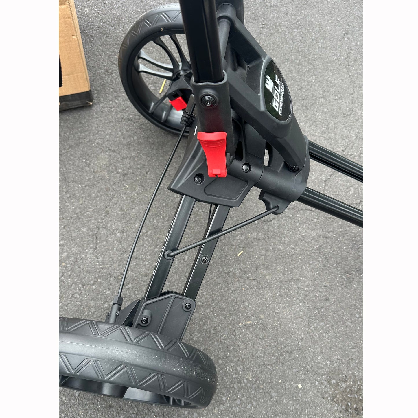 Golf COPENHAGEN Golf Trundler Foldable Golf Push Cart 3-Wheel Golf Trolley BK