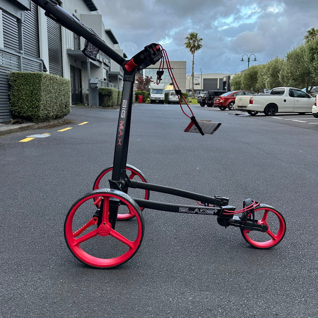 BIG MAX BLADE+  Golf Trundler Trolley Golf push cart FLATFOLD