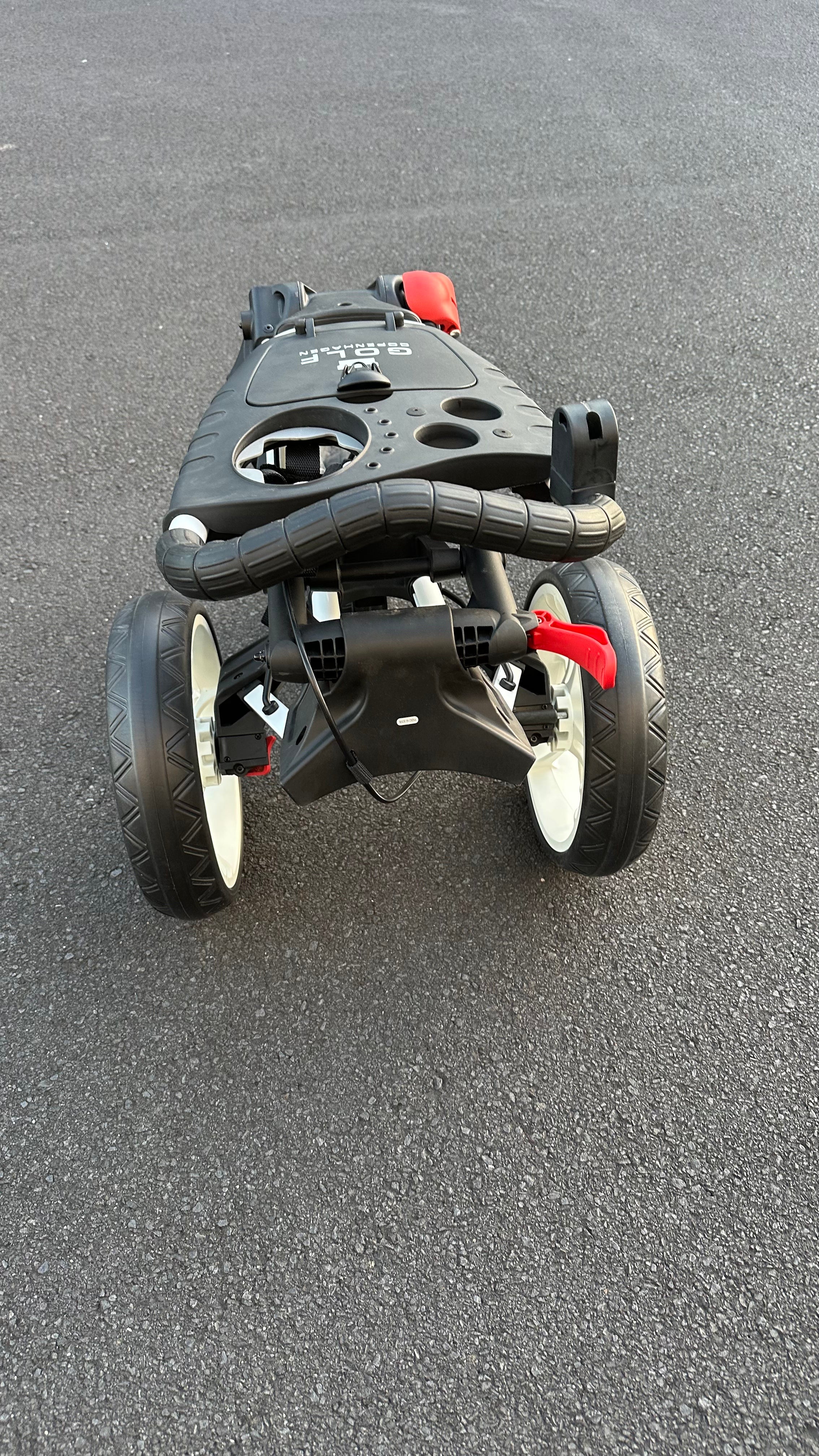 Golf COPENHAGEN Golf Trundler Foldable Golf Push Cart 3-Wheel Golf Trolley BK