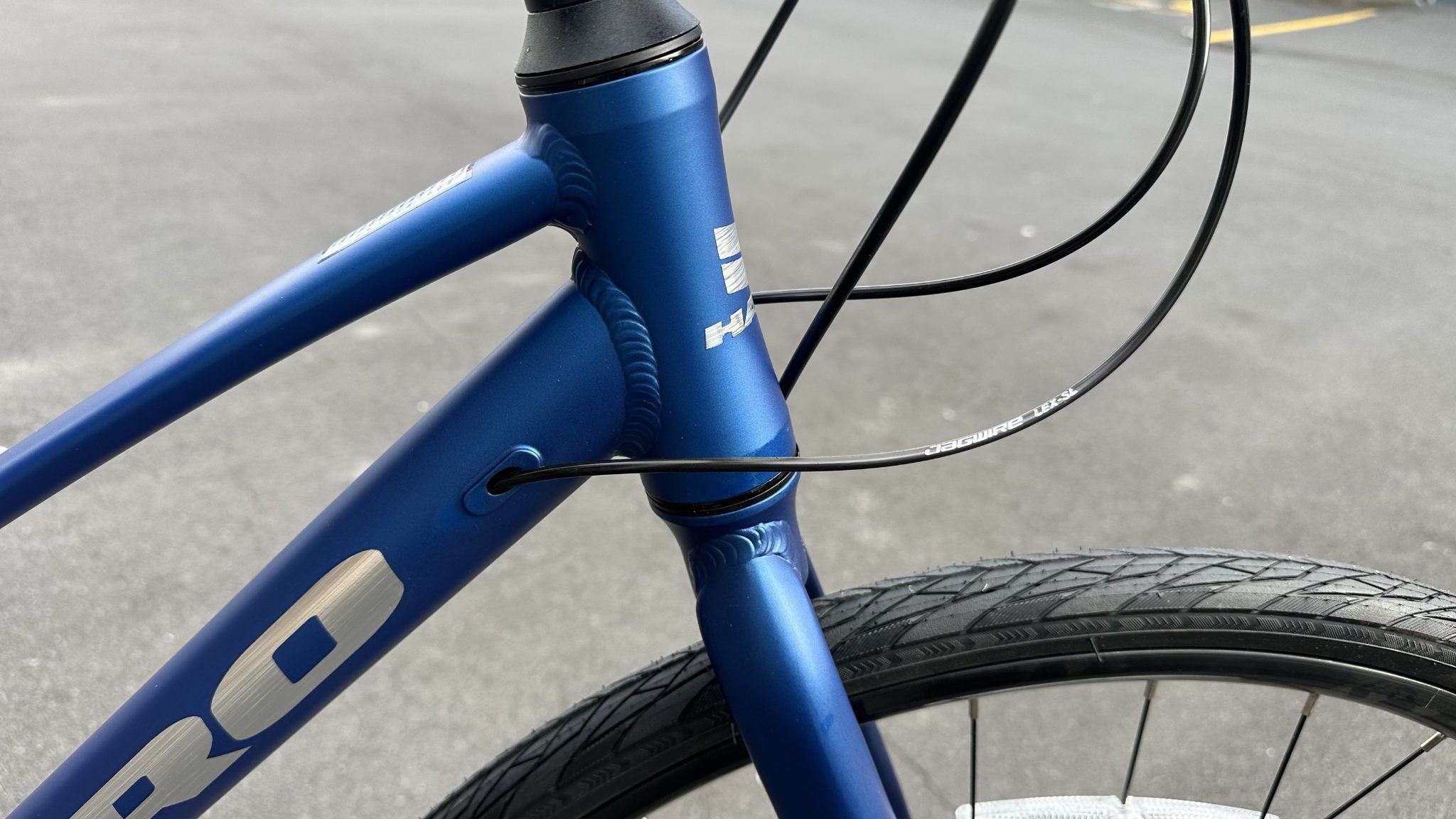 Metallic Blue Haro Aeras ST 700C Hybrid Bike Step Through Disc Brakes XS S