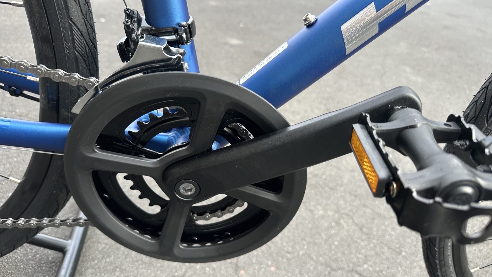 Metallic Blue Haro Aeras ST 700C Hybrid Bike Step Through Disc Brakes XS S