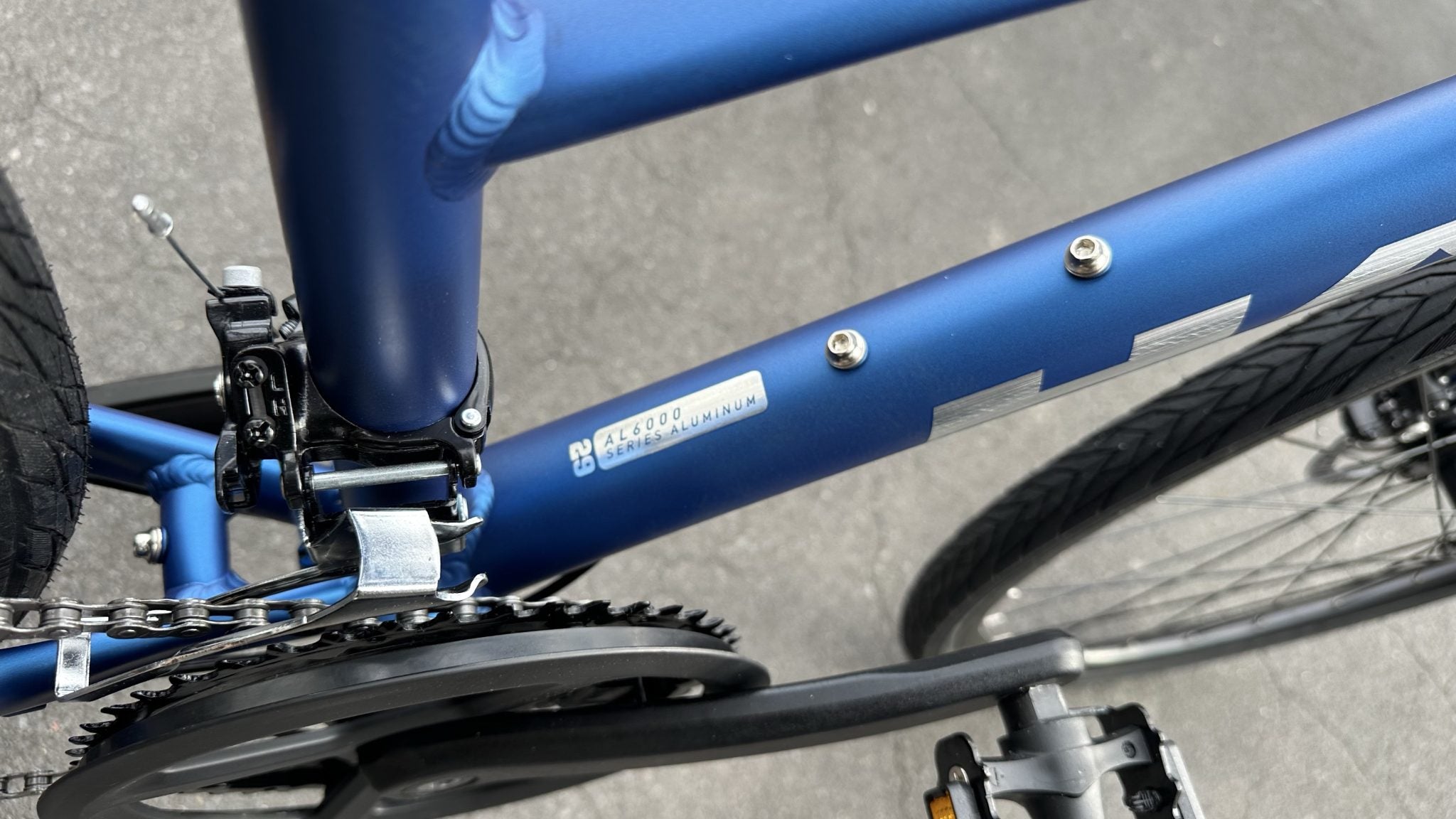 Metallic Blue Haro Aeras ST 700C Hybrid Bike Step Through Disc Brakes XS S
