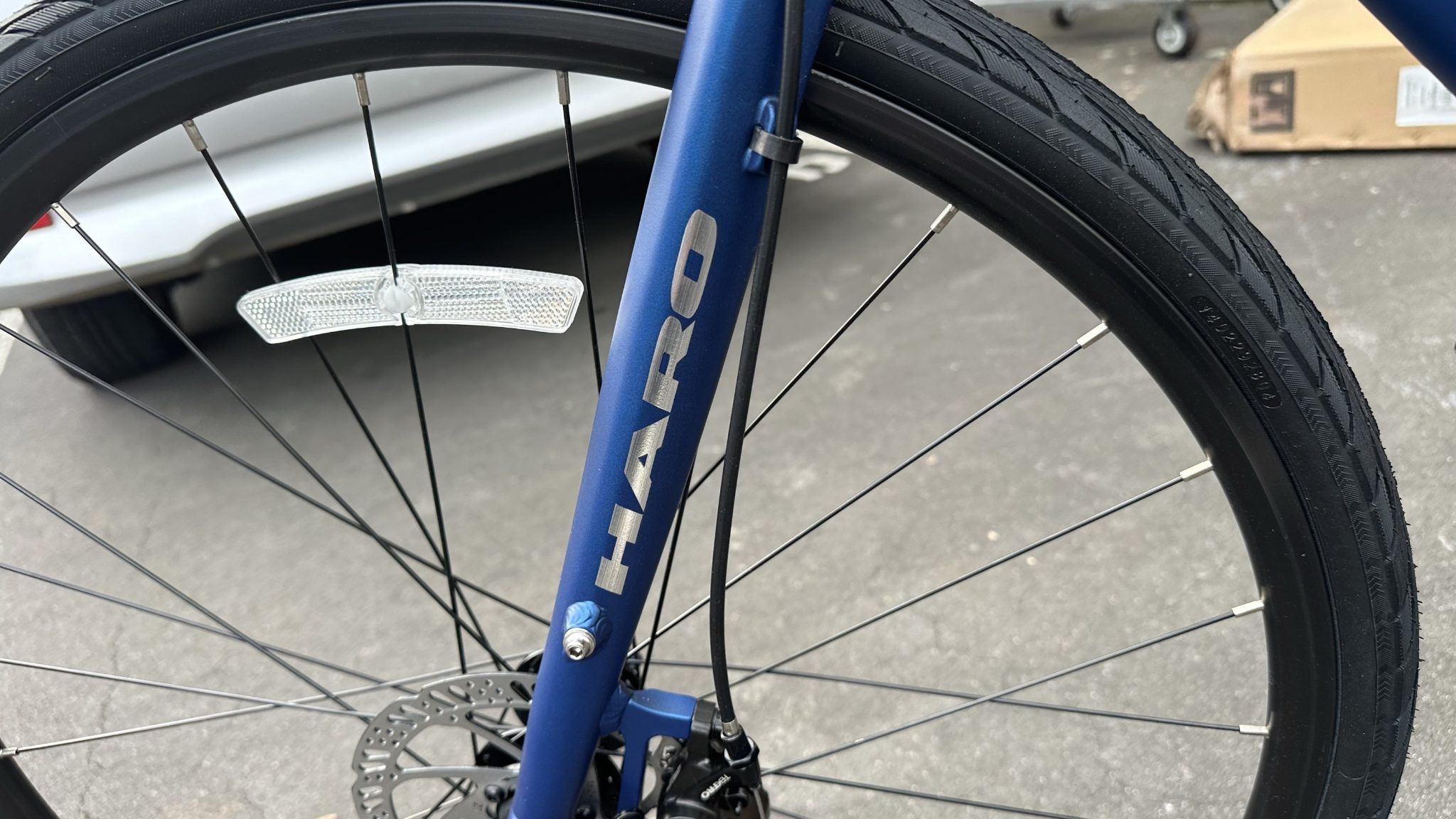 Metallic Blue Haro Aeras ST 700C Hybrid Bike Step Through Disc Brakes XS S