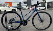 Metallic Blue Haro Aeras ST 700C Hybrid Bike Step Through Disc Brakes XS S