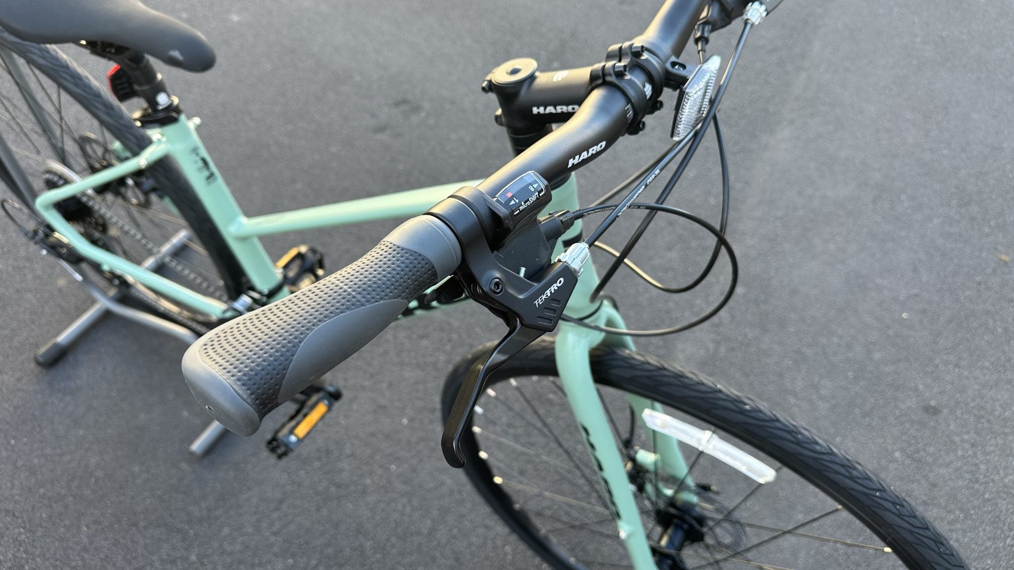 Metallic Blue Haro Aeras ST 700C Hybrid Bike Step Through Disc Brakes XS S