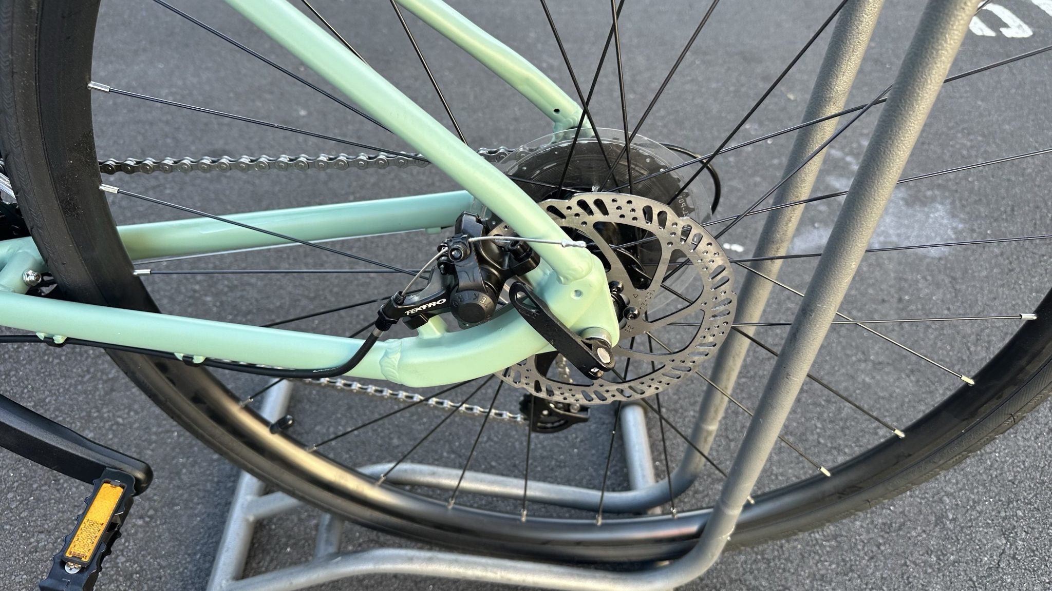 Metallic Blue Haro Aeras ST 700C Hybrid Bike Step Through Disc Brakes XS S