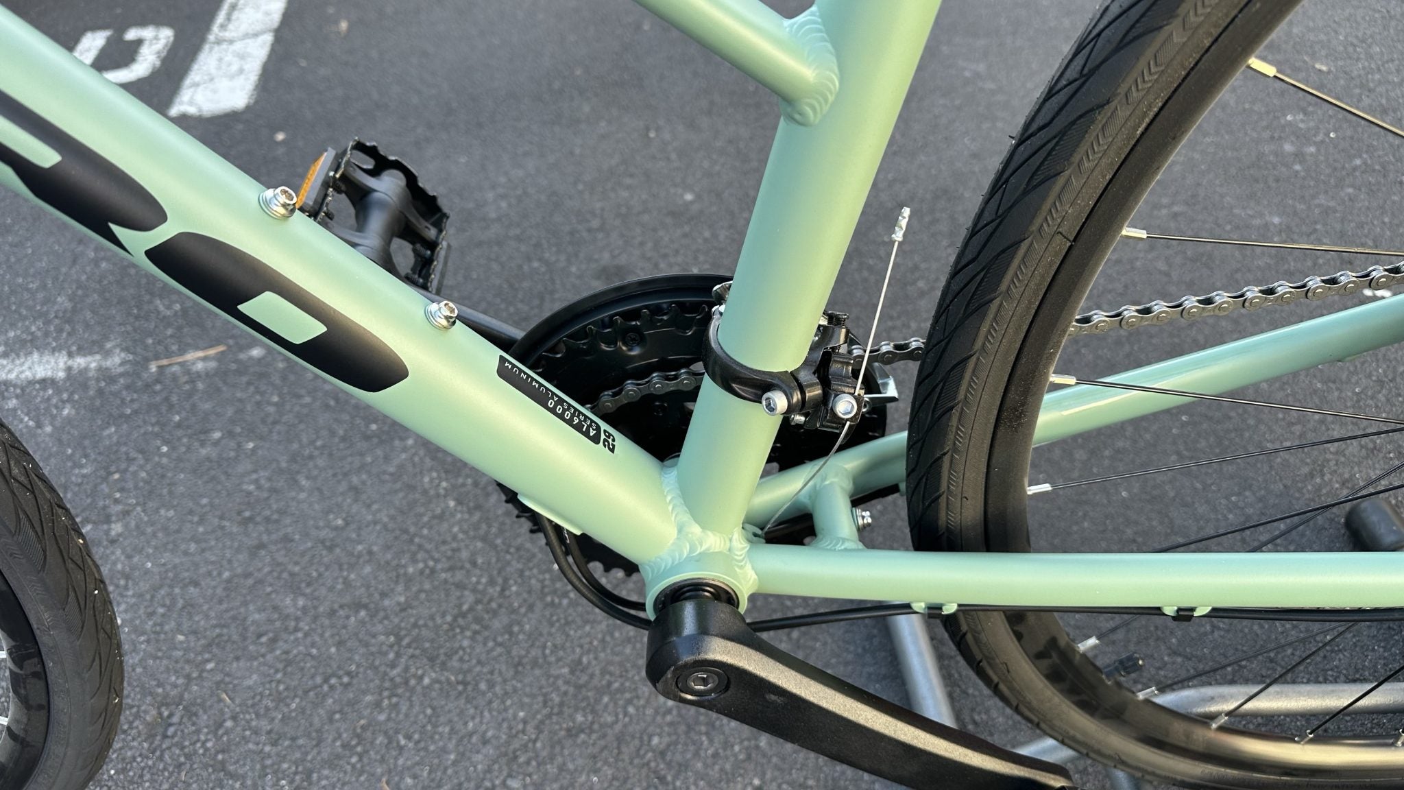 Metallic Blue Haro Aeras ST 700C Hybrid Bike Step Through Disc Brakes XS S