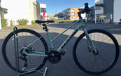 Metallic Blue Haro Aeras ST 700C Hybrid Bike Step Through Disc Brakes XS S