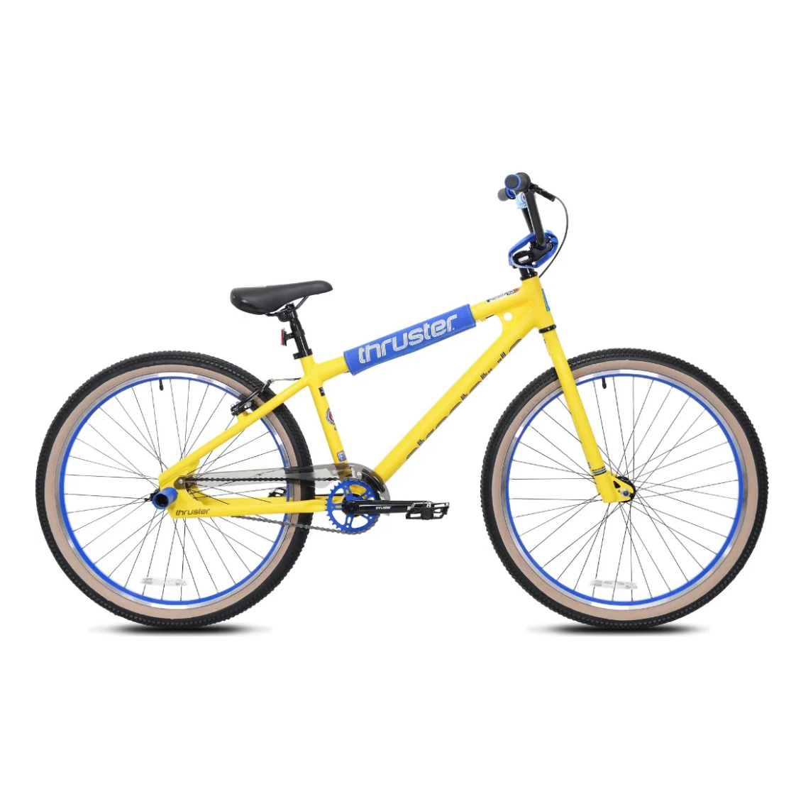 AB Bikes BMX Thruster in yellow – side view