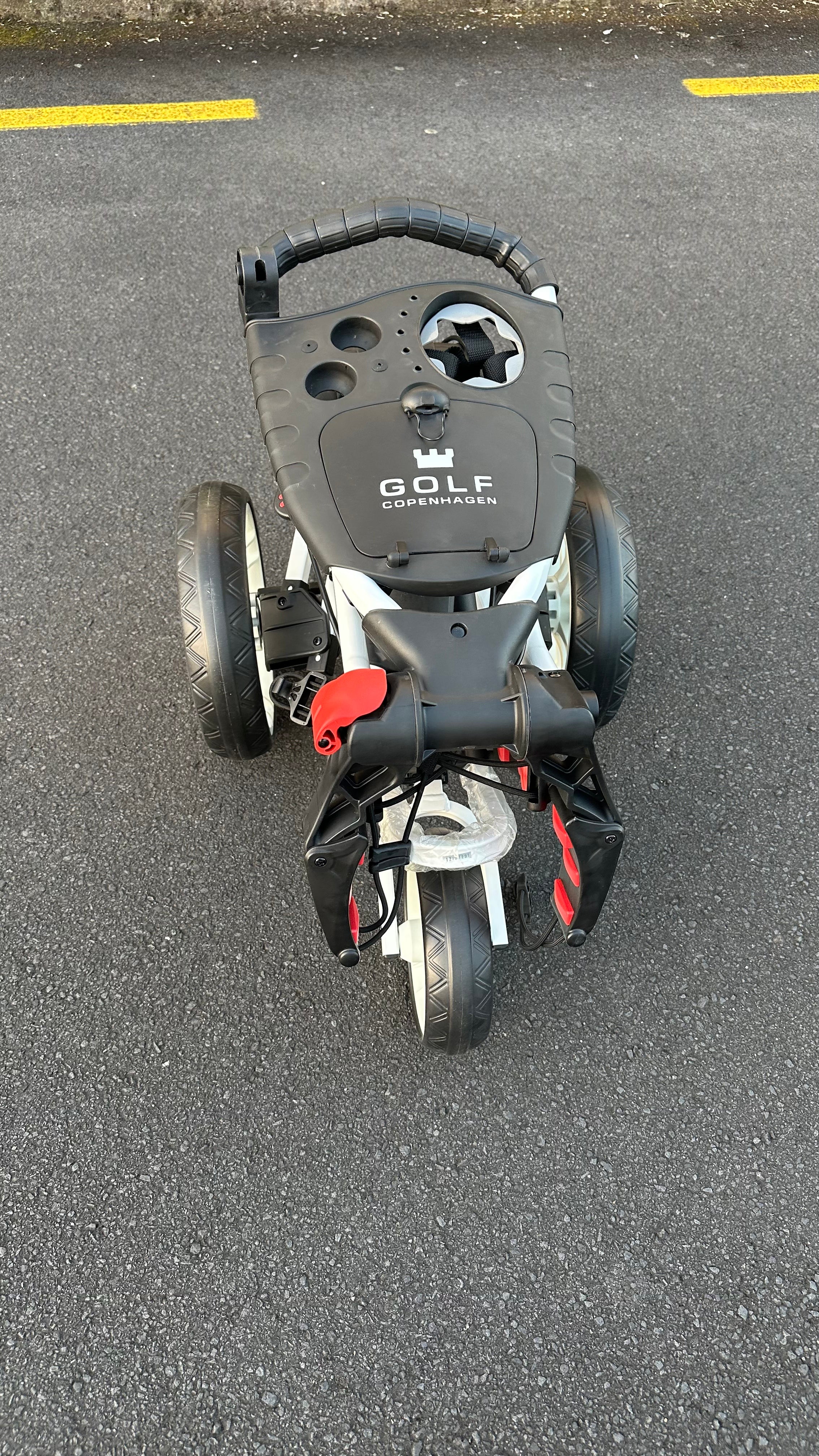 Golf COPENHAGEN Golf Trundler Foldable Golf Push Cart 3-Wheel Golf Trolley BK