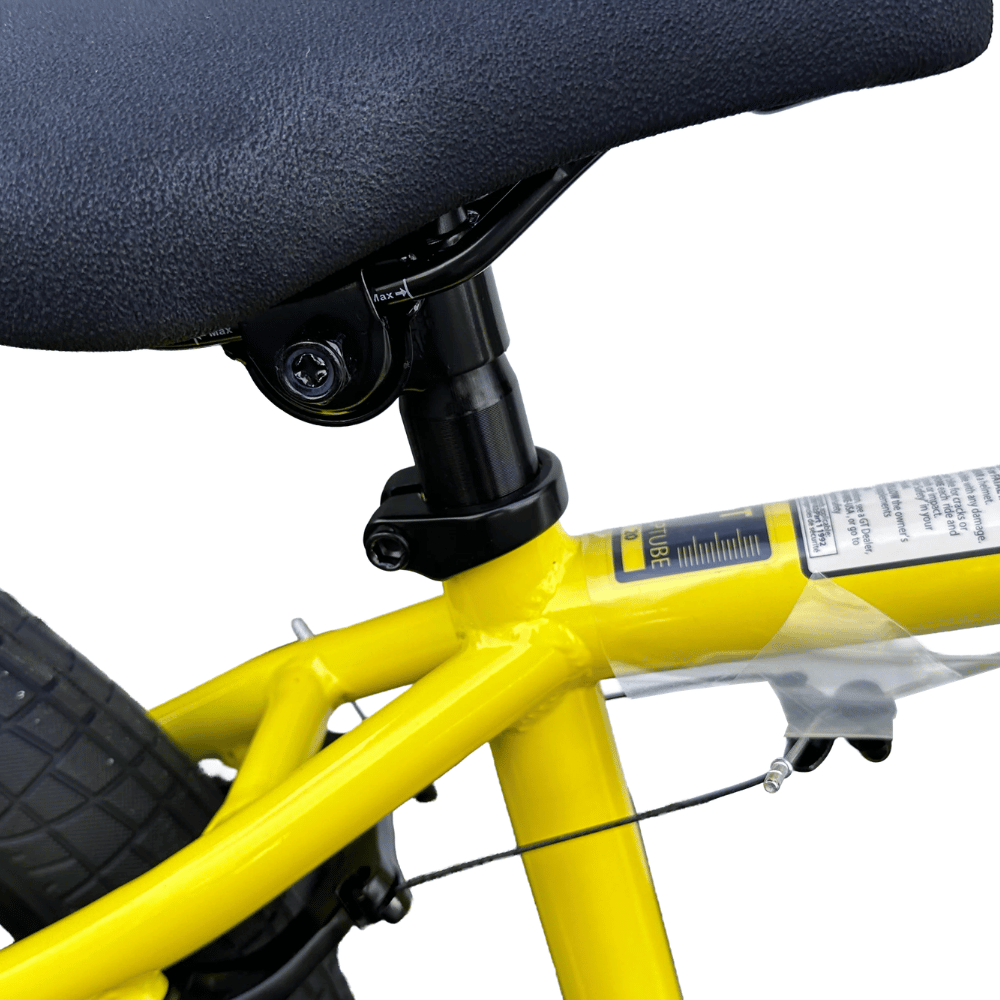 AB Bikes BMX GT Air YEL O/S in yellow – bike seat view