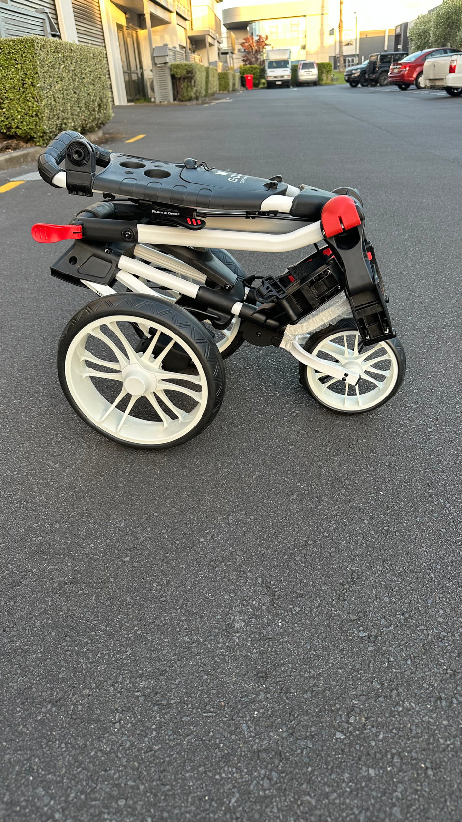 Golf COPENHAGEN Golf Trundler Foldable Golf Push Cart 3-Wheel Golf Trolley BK