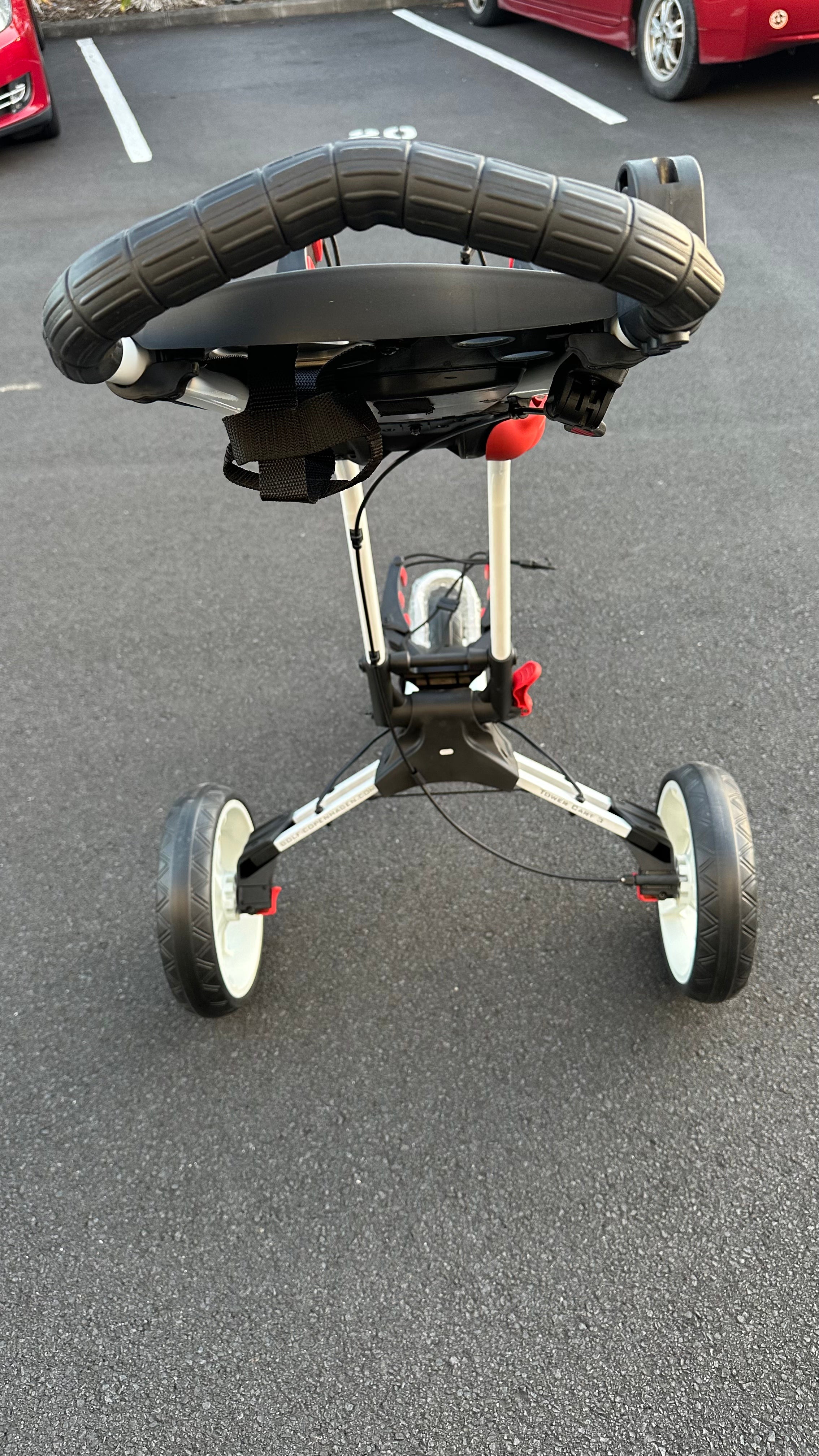 Golf COPENHAGEN Golf Trundler Foldable Golf Push Cart 3-Wheel Golf Trolley BK