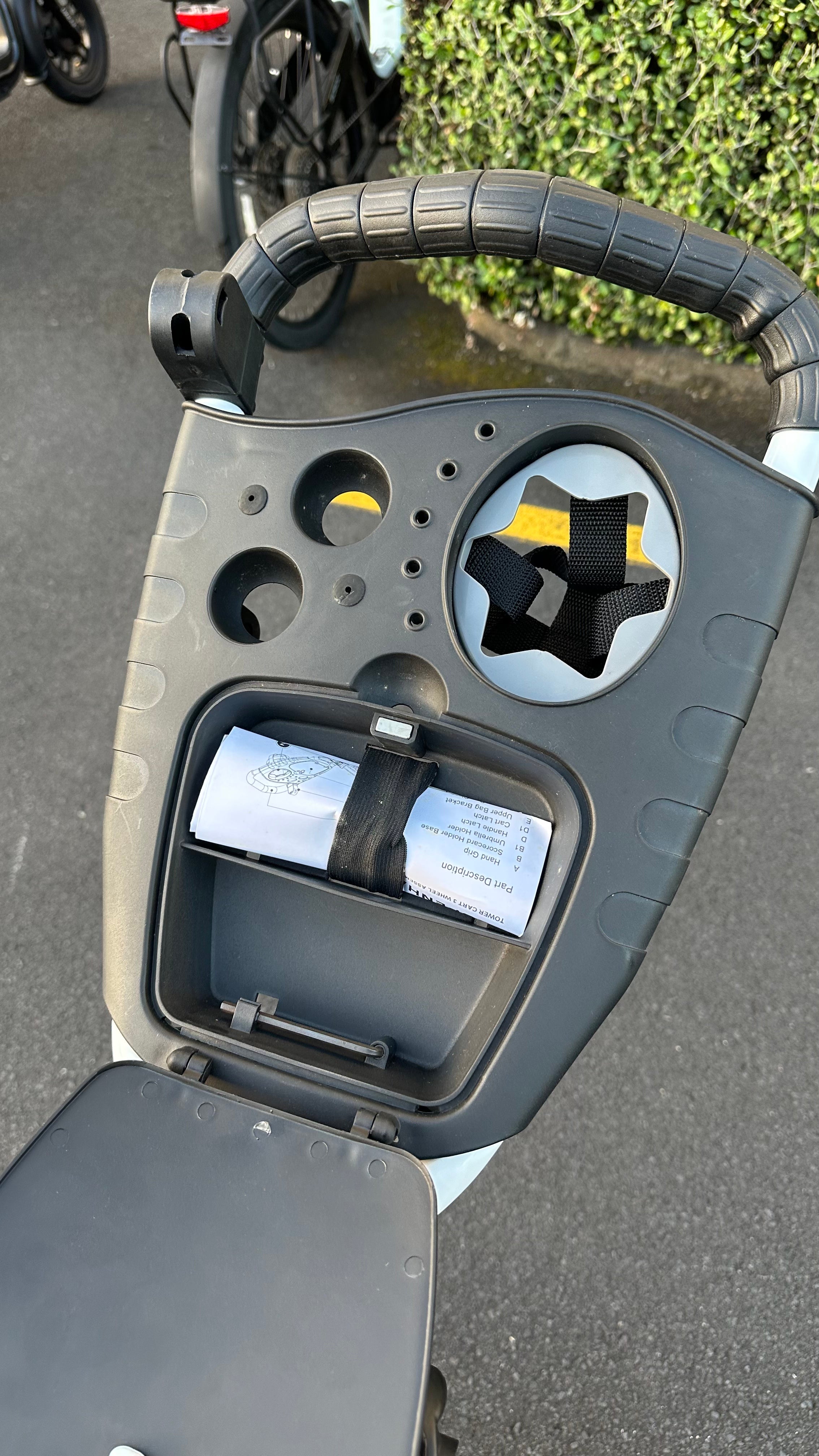 Golf COPENHAGEN Golf Trundler Foldable Golf Push Cart 3-Wheel Golf Trolley BK