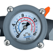 AB Bikes Accessories Air Pump in black – Pressure Gauge Dial view