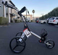 BIG-MAX-Model-IQ-Golf-Trundler-Foldable-Push-Cart-3-Wheel-silver side– AB Bikes Auckland NZ
