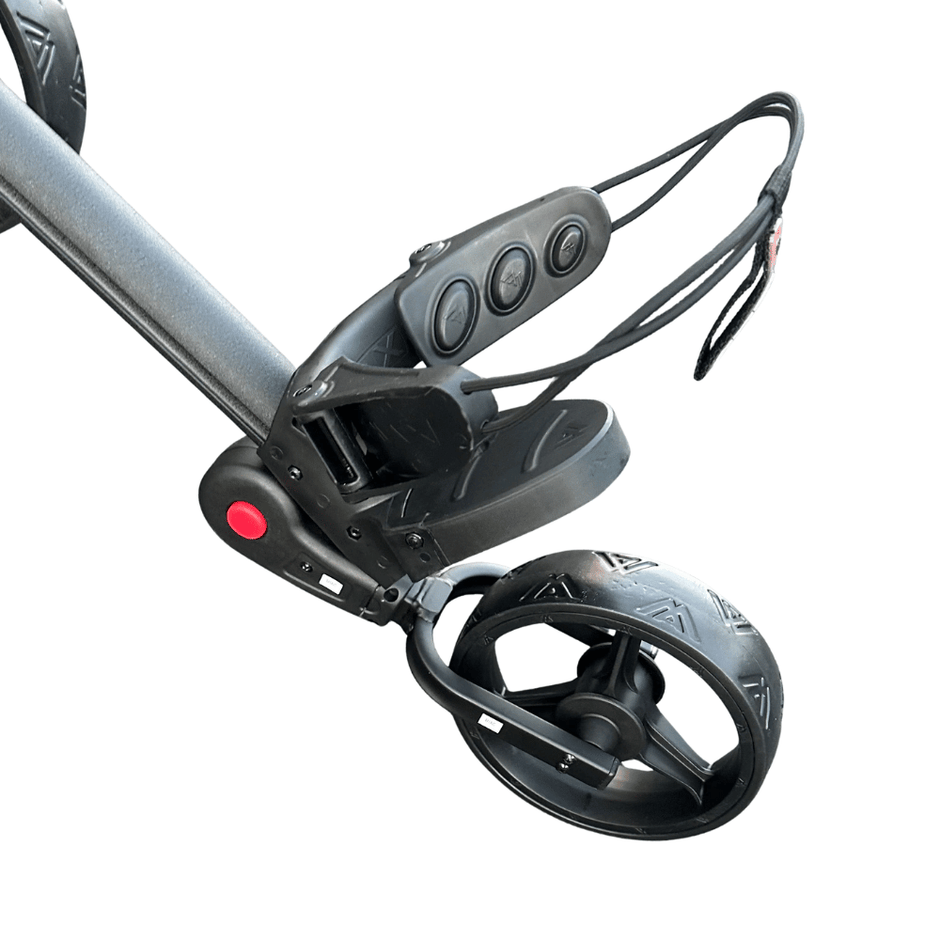 AB Bikes Golf Trundler Big Max Blade IQ+ in black – golf club holder view