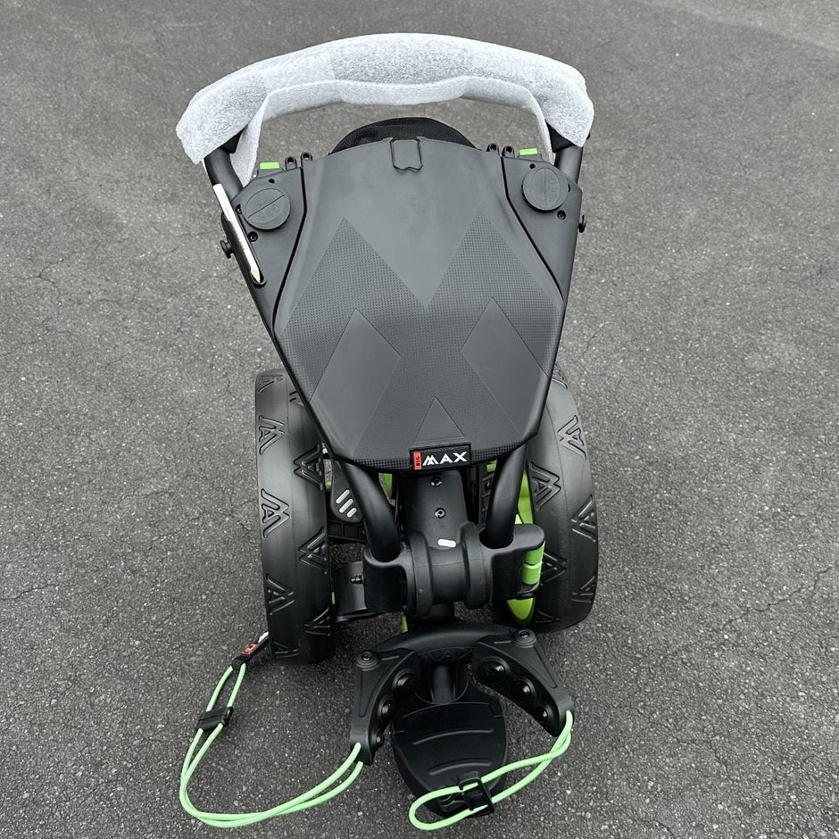 AB Bikes Golf Trundler Big Max Blade IQ+ in green and black – folding front view