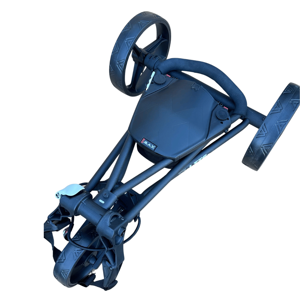 AB Bikes Golf Trundler Big Max Ti Lite in black – folding top view