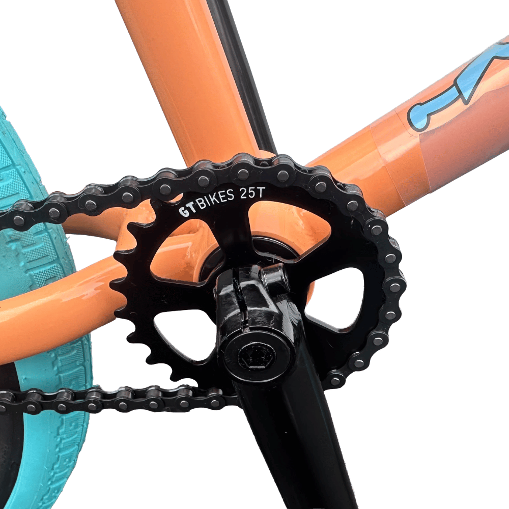AB Bikes BMX GT Performer PCH in orange – chain view