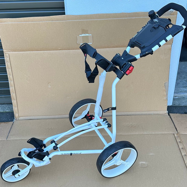 AB Bikes Golf Trundler Big Max Autofold+ in white – real shot side view