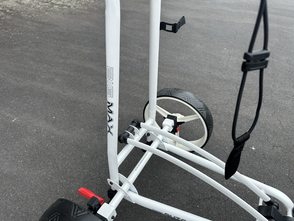 AB Bikes Golf Trundler BigMax Autofold FF in white – rear wheel view