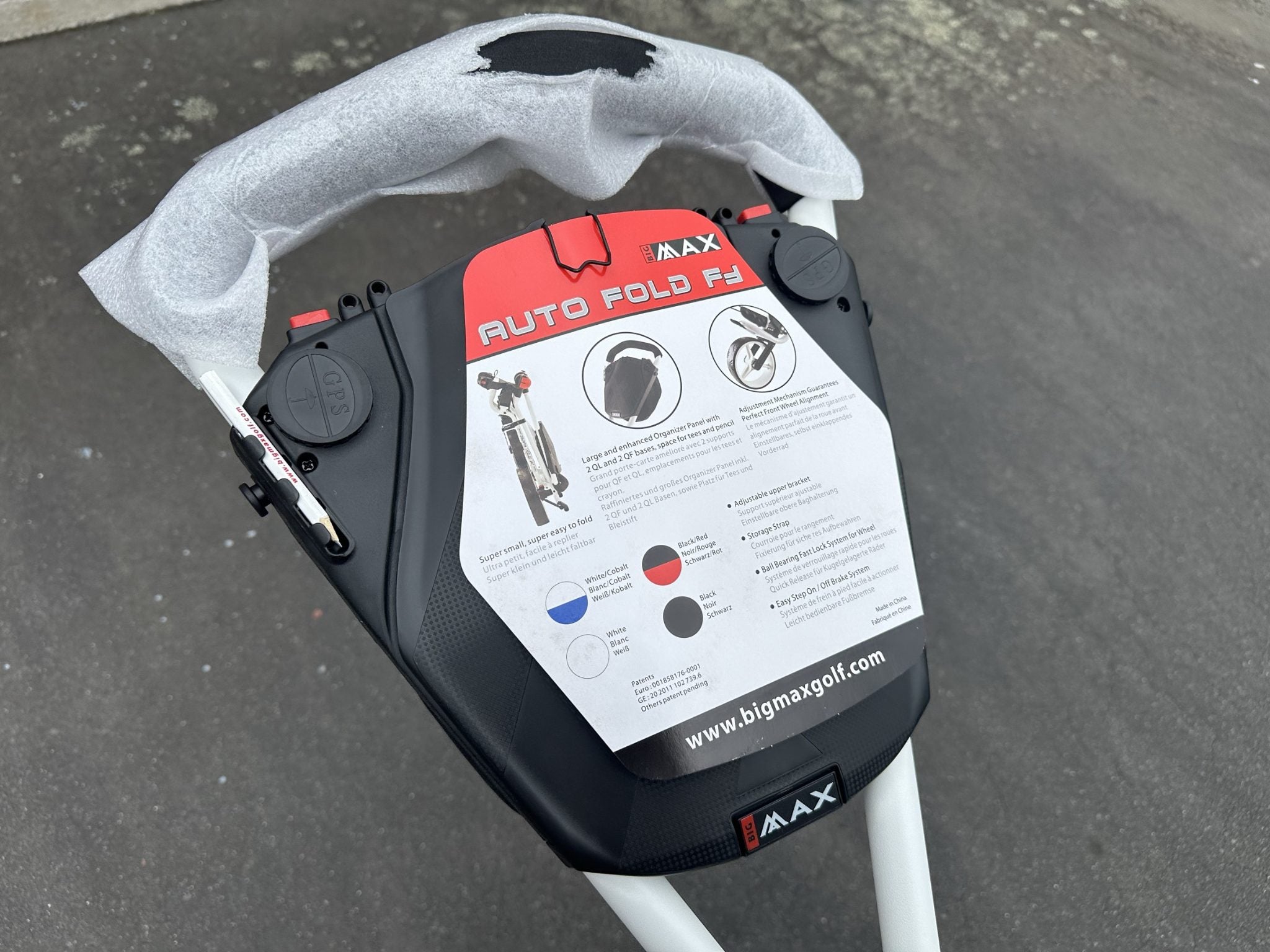 AB Bikes Golf Trundler BigMax Autofold FF in white – container view