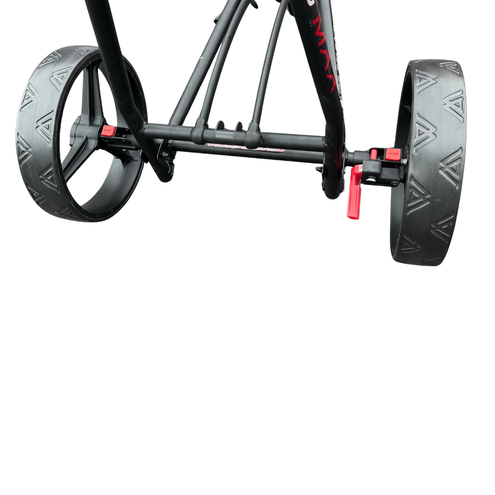 AB Bikes Golf Trundler Big Max Autofold+ in black – rear wheel view