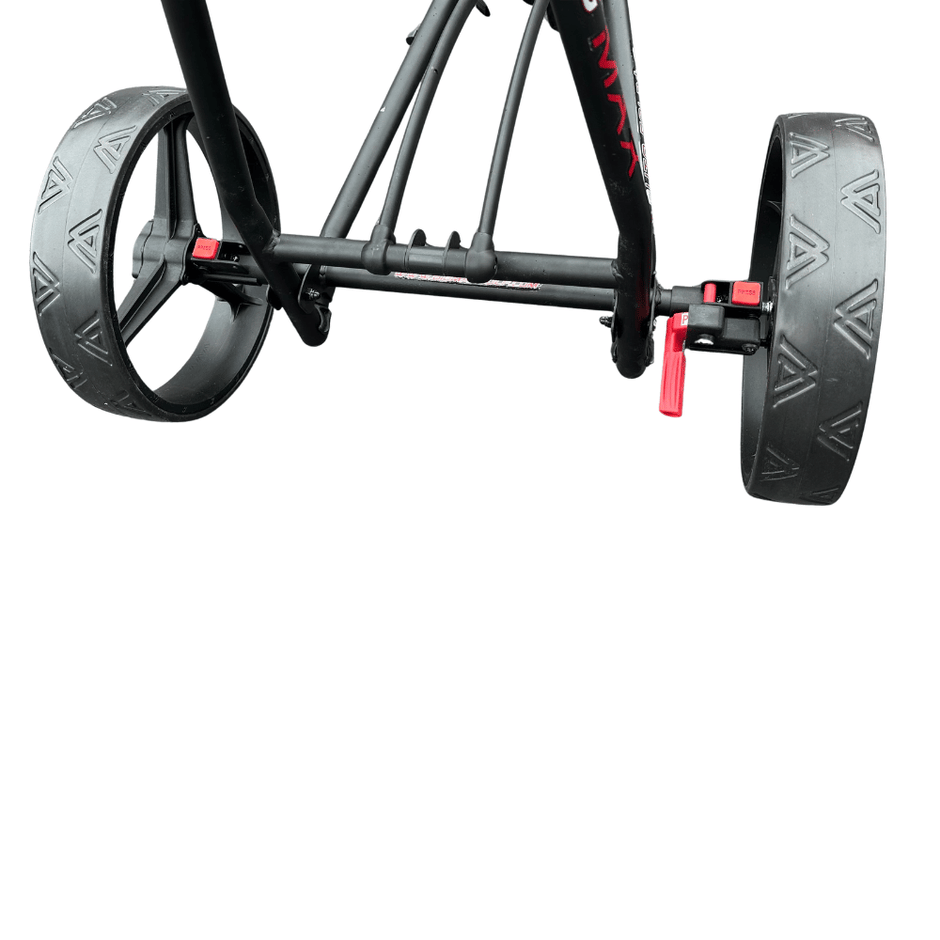 AB Bikes Golf Trundler Big Max Autofold+ in black – rear wheel view