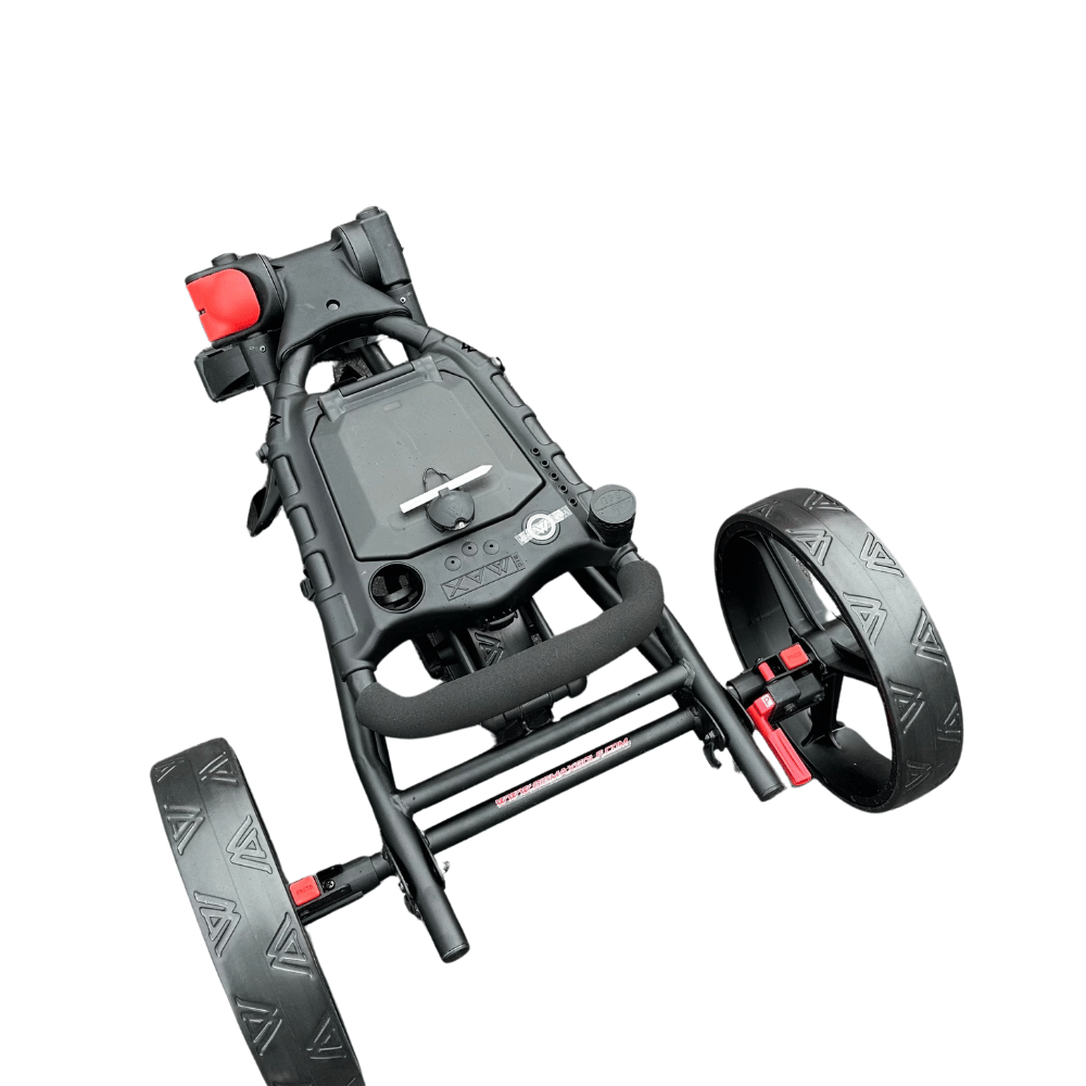 AB Bikes Golf Trundler Big Max Autofold+ in black – folding top view