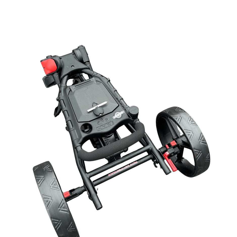 AB Bikes Golf Trundler Big Max Autofold+ in black – folding top view