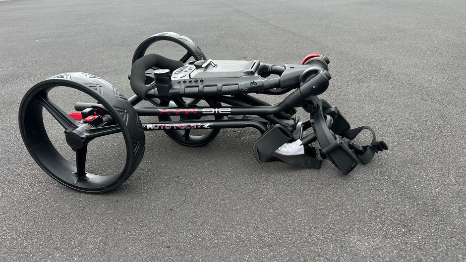 AB Bikes Golf Trundler Big Max Autofold+ in black – folding side view