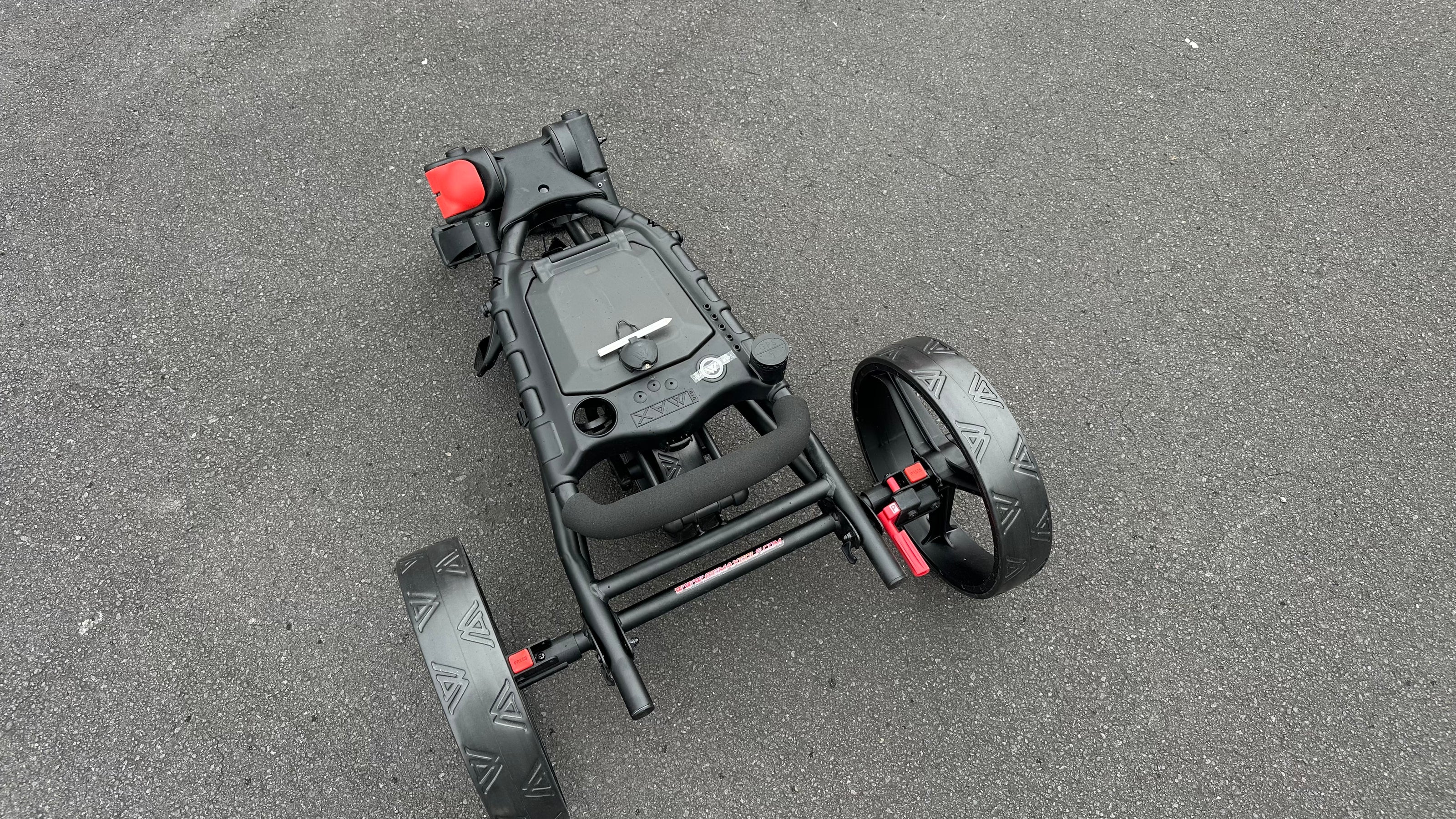 AB Bikes Golf Trundler Big Max Autofold+ in black – folding top view