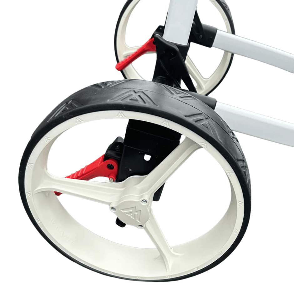 AB Bikes Golf Trundler Big Max BLADE+ in white – rear wheel view