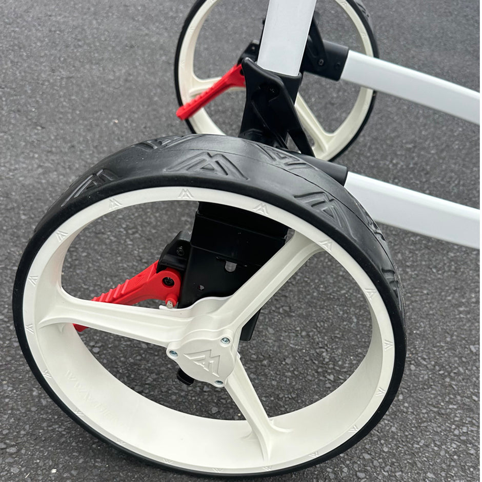 AB Bikes Golf Trundler Big Max BLADE+ in white – rear wheel view