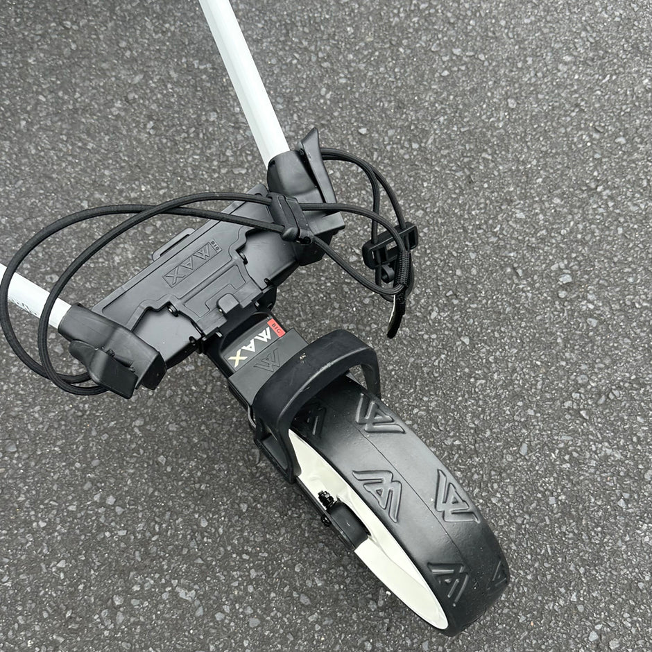 AB Bikes Golf Trundler Big Max BLADE+ in black – golf club holder view