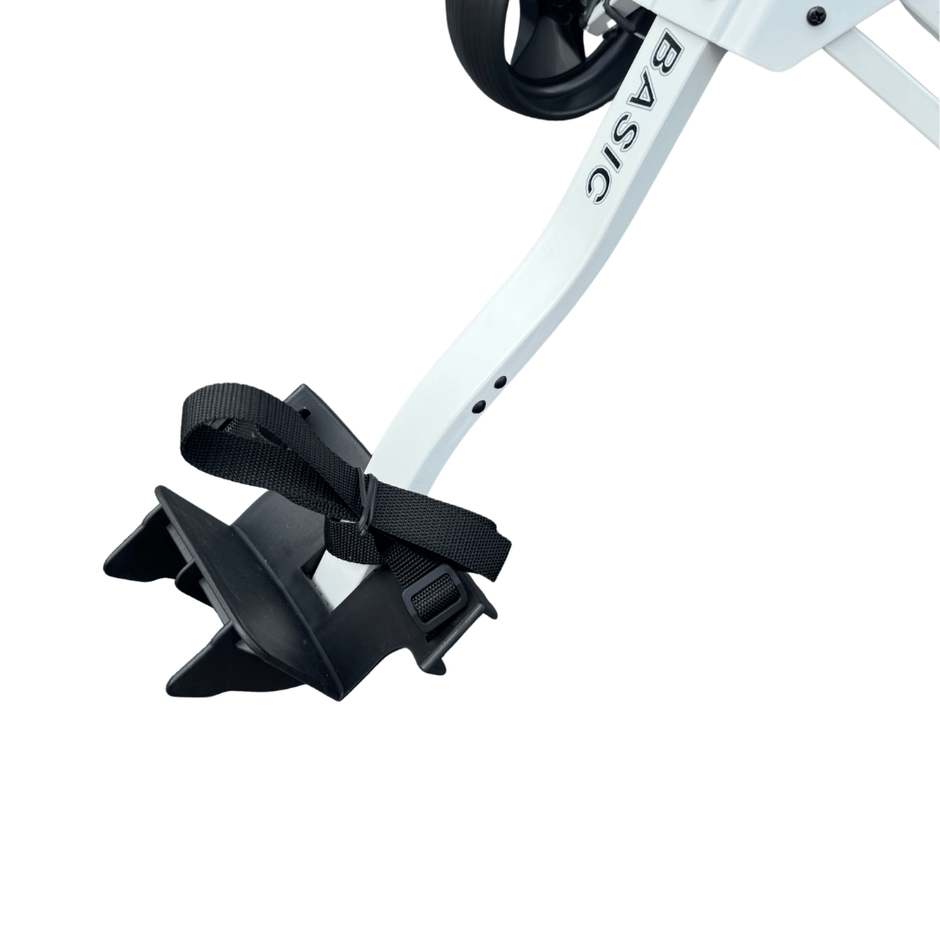 AB Bikes Golf Trundler Big Max Basic in white – club holder view