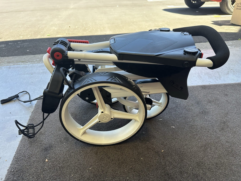 AB Bikes Golf Trundler Big Max IQ2 in white – folding side view