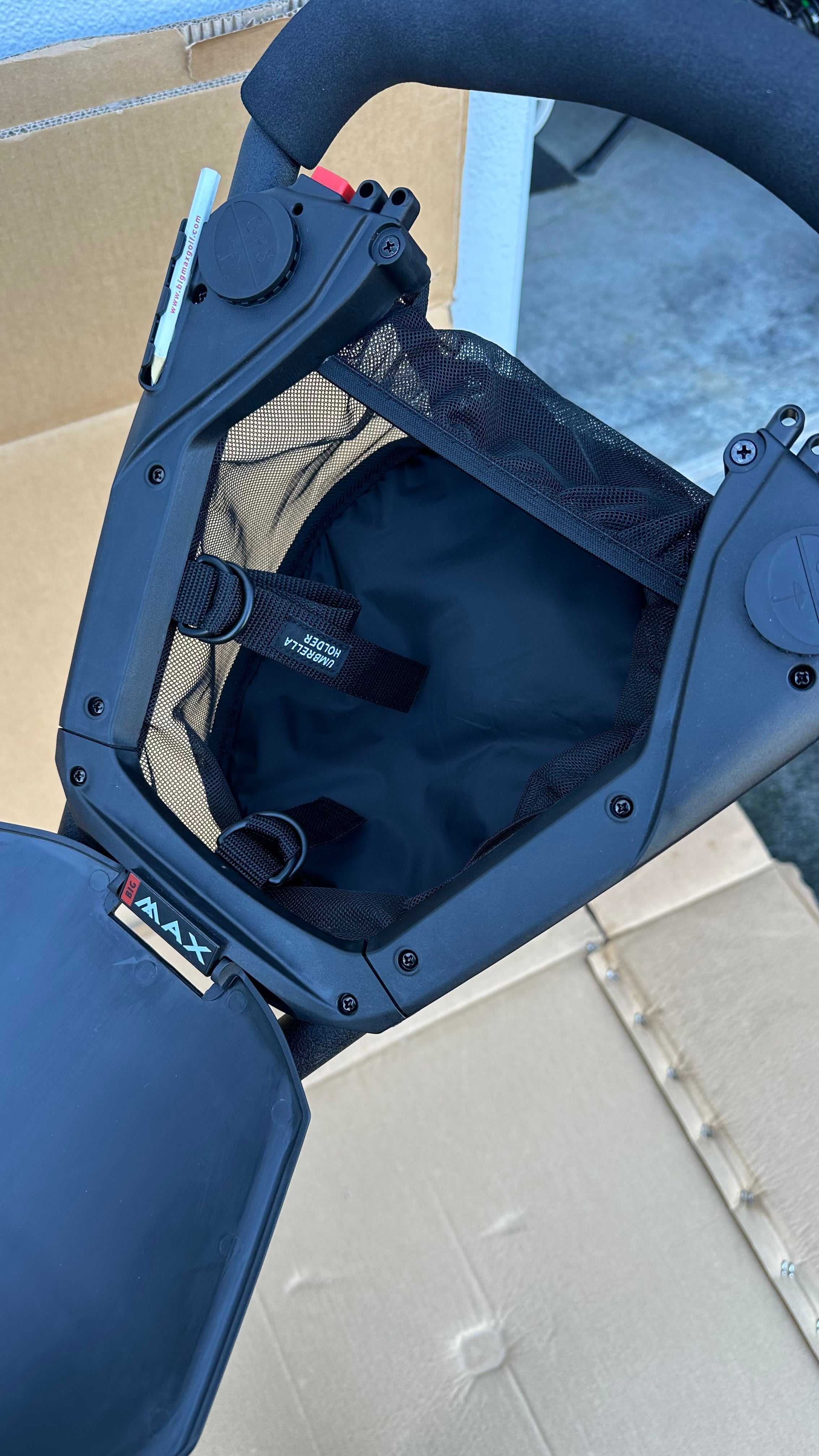 AB Bikes Golf Trundler Big Max Ti Lite in black – container inside view