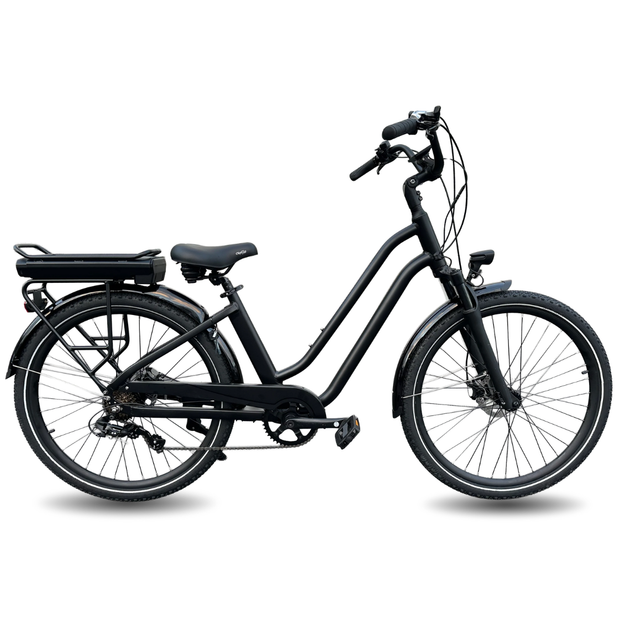 AB Bikes Electric Assist Bike S1 Dual Torque Sensor in black – side view