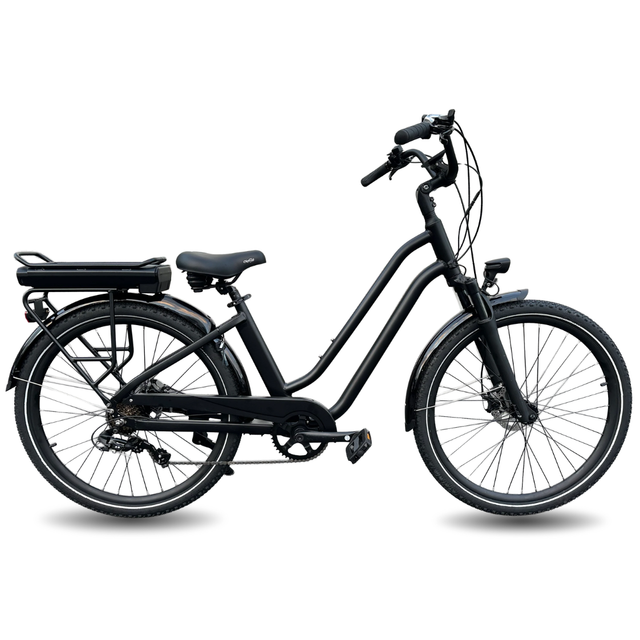 AB Bikes Electric Assist Bike S1 Dual Torque Sensor in black – side view