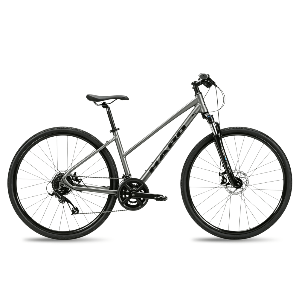 八月特惠 Haro Bridgeport ST 700C 混合自行车 – 哑光浅炭灰