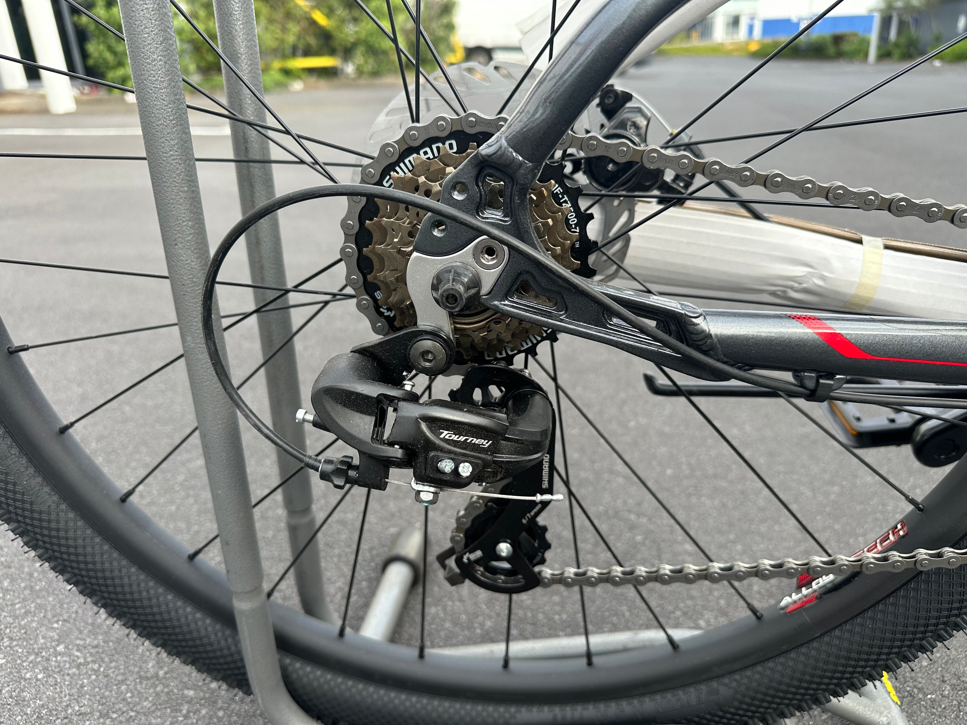 AB Bikes Mountain Bike Brabus Ventor in blue – rear wheel view