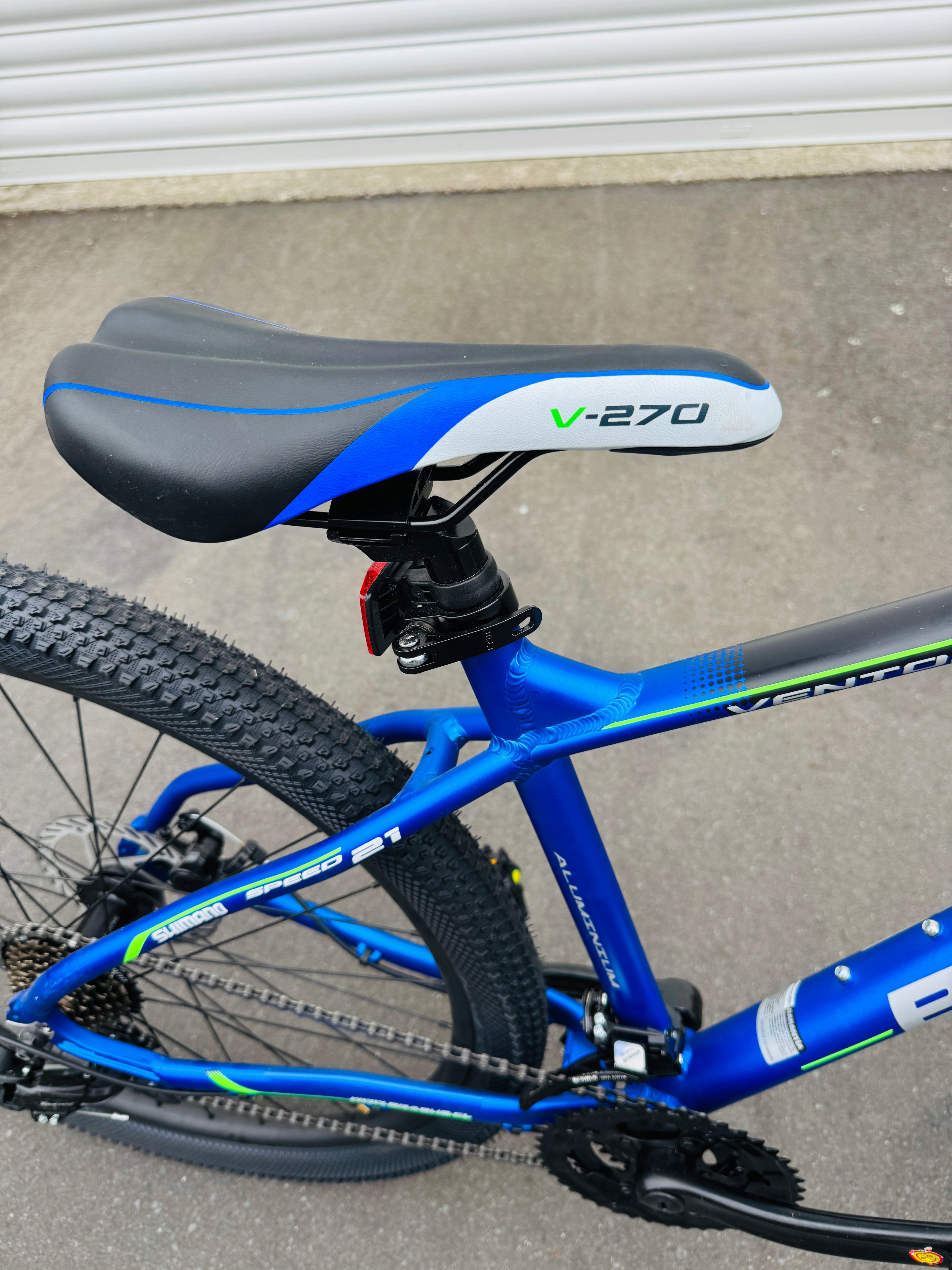 AB Bikes Mountain Bike Brabus Ventor in blue – bike seat view