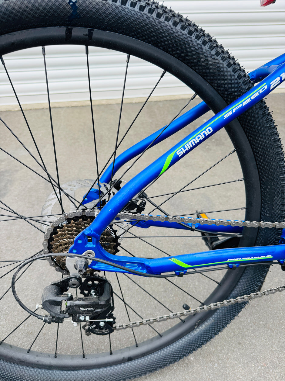 AB Bikes Mountain Bike Brabus Ventor in blue – rear wheel view