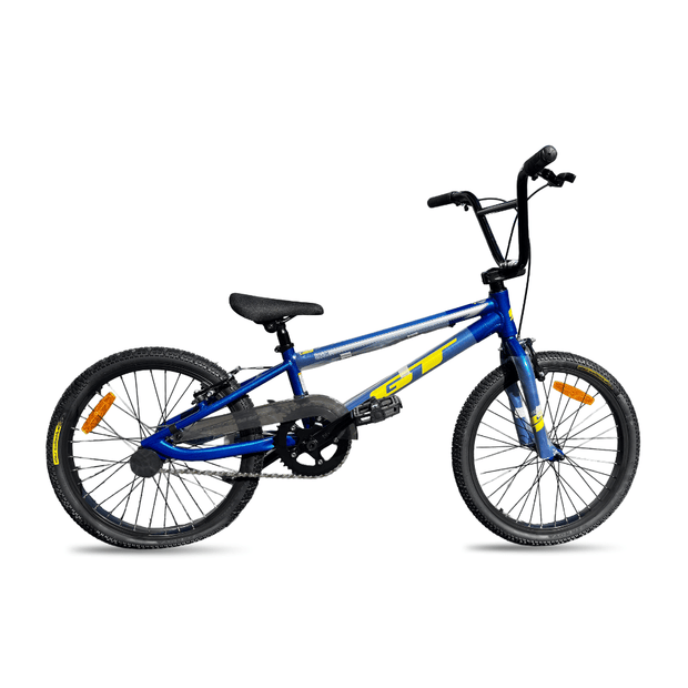 AB Bikes BMX GT Mach One 20 inch in blue – side view