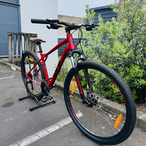 AB Bikes Mountain Bike GT Aggressor  in red – front side view