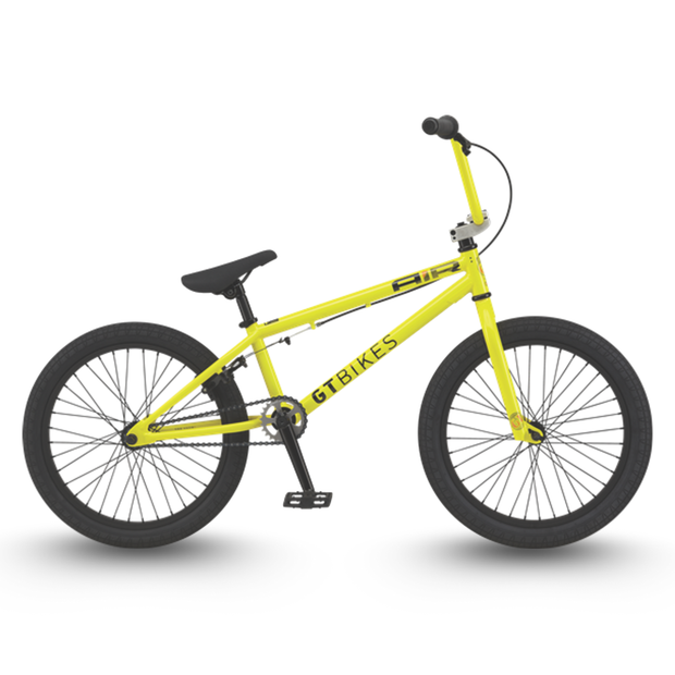 AB Bikes BMX GT Air YEL O/S in yellow – side view